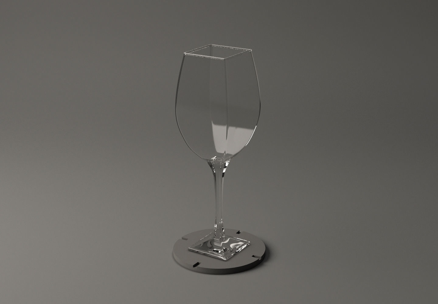 GLASSWARE---Square Wine Glass 002 3D print model_6