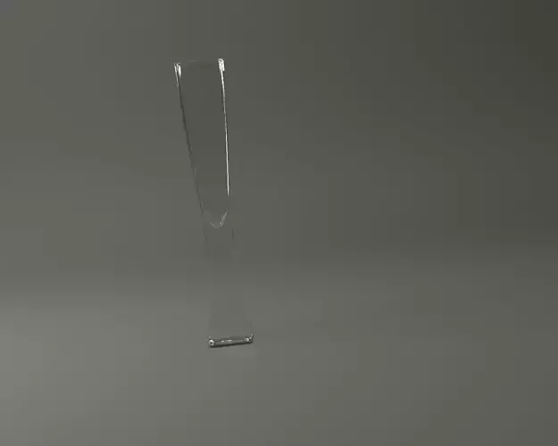 GLASSWARE---Square Champagne Flute Glass 001 3D print model