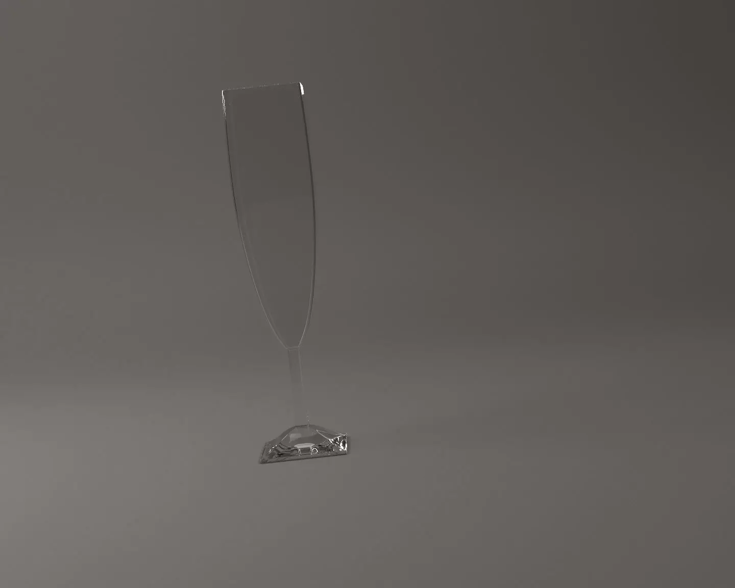 GLASSWARE---Square Champagne Flute Glass 002 3D print model