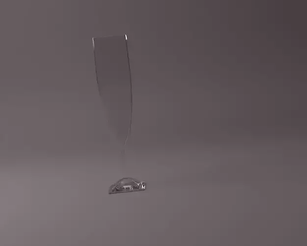GLASSWARE---Square Champagne Flute Glass 002 3D print model