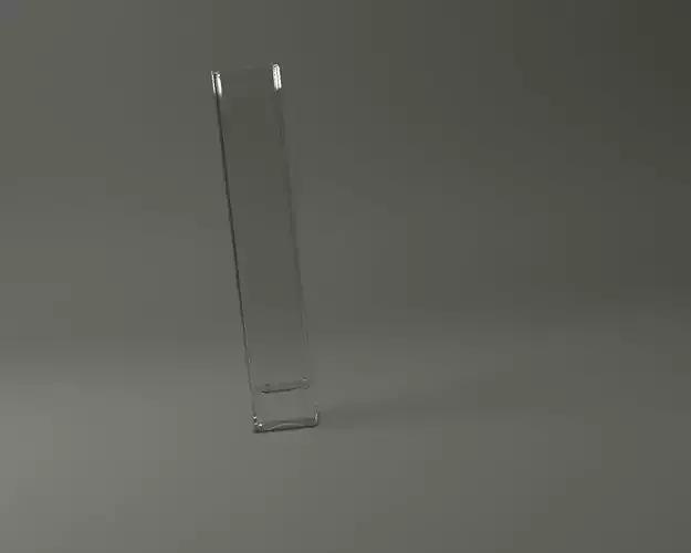 GLASSWARE---Square Champagne Flute Glass 003 3D print model