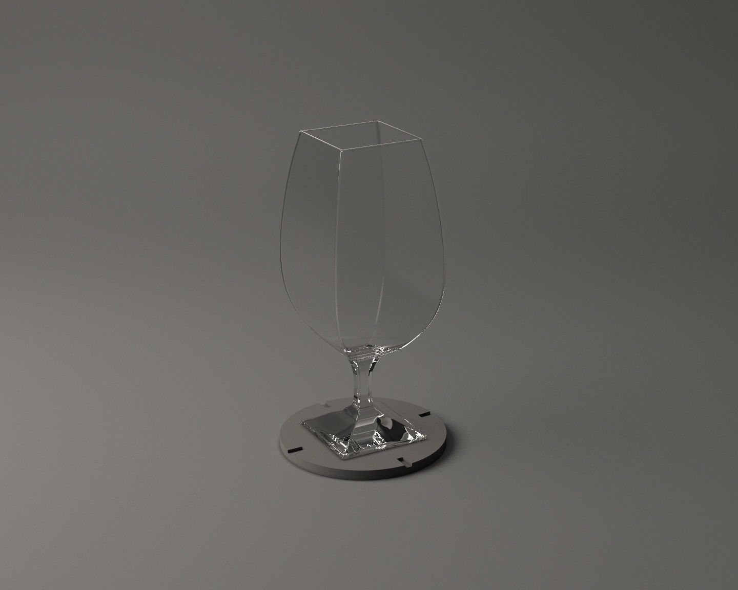 GLASSWARE---Square Wine Glass 005 3D print model_14