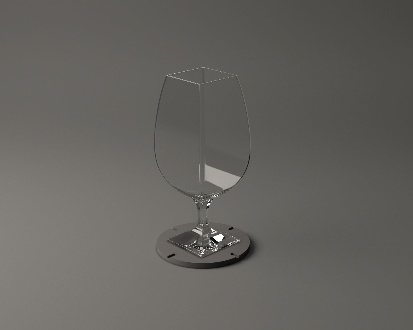 GLASSWARE---Square Wine Glass 005 3D print model_10