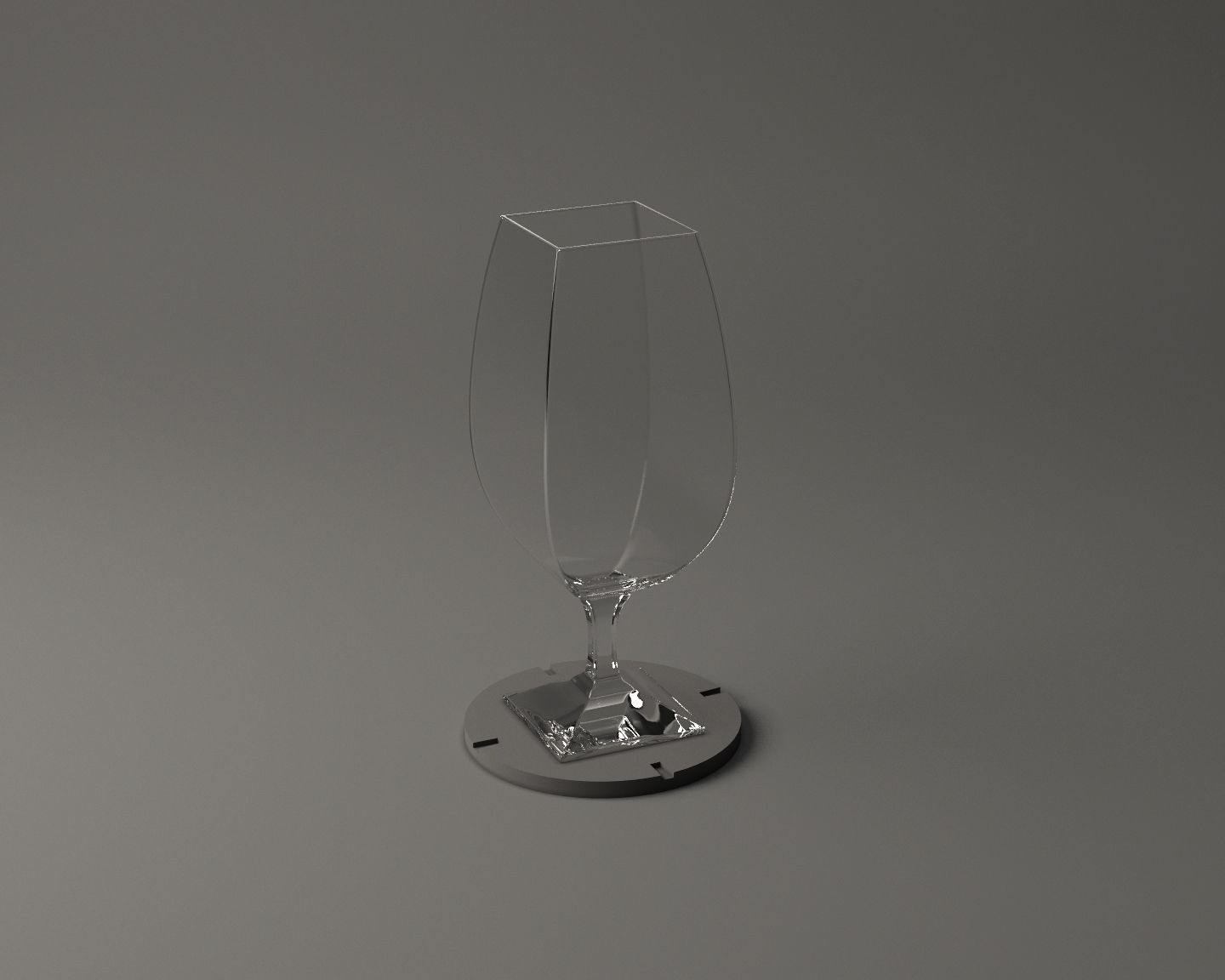 GLASSWARE---Square Wine Glass 005 3D print model_9