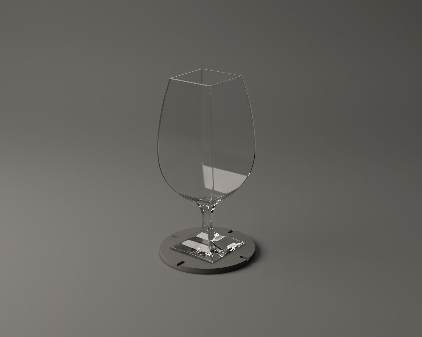 GLASSWARE---Square Wine Glass 005 3D print model_20