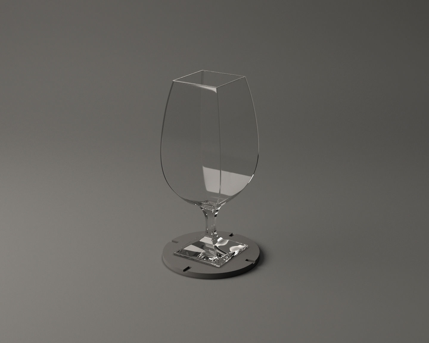 GLASSWARE---Square Wine Glass 005 3D print model_6