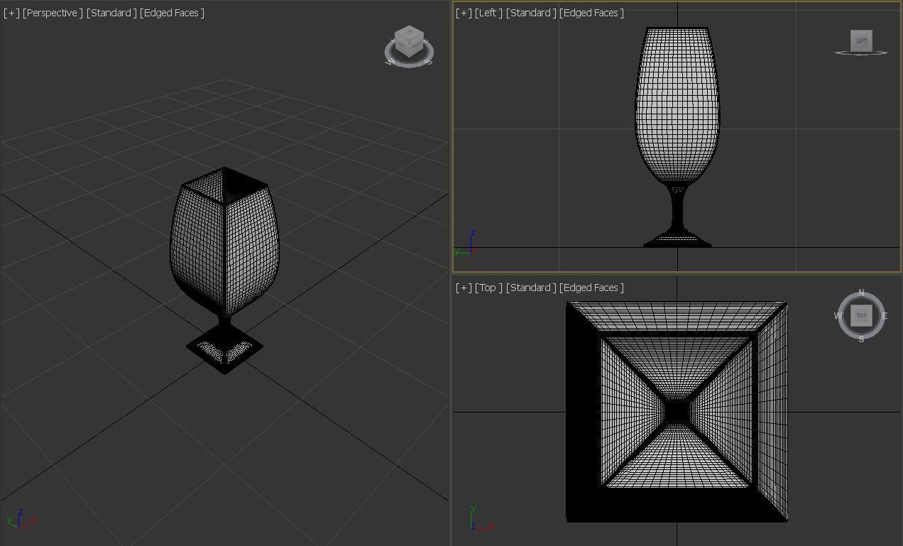GLASSWARE---Square Wine Glass 005 3D print model_26