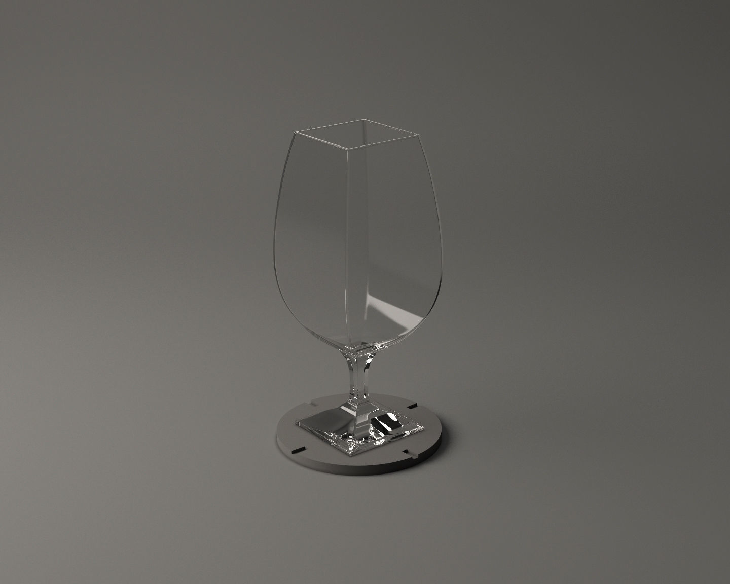 GLASSWARE---Square Wine Glass 005 3D print model_5