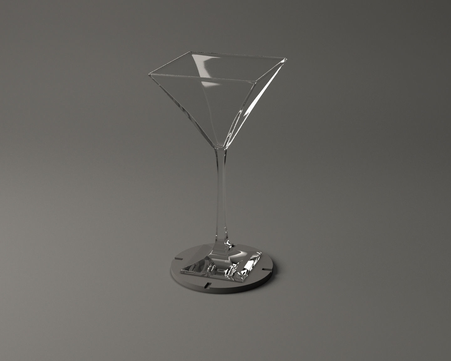 GLASSWARE---Square Cocktail Glass 005 3D print model_21