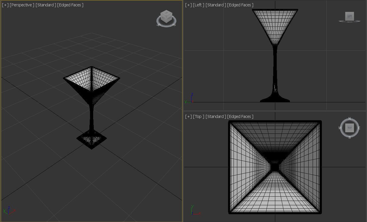 GLASSWARE---Square Cocktail Glass 005 3D print model_26