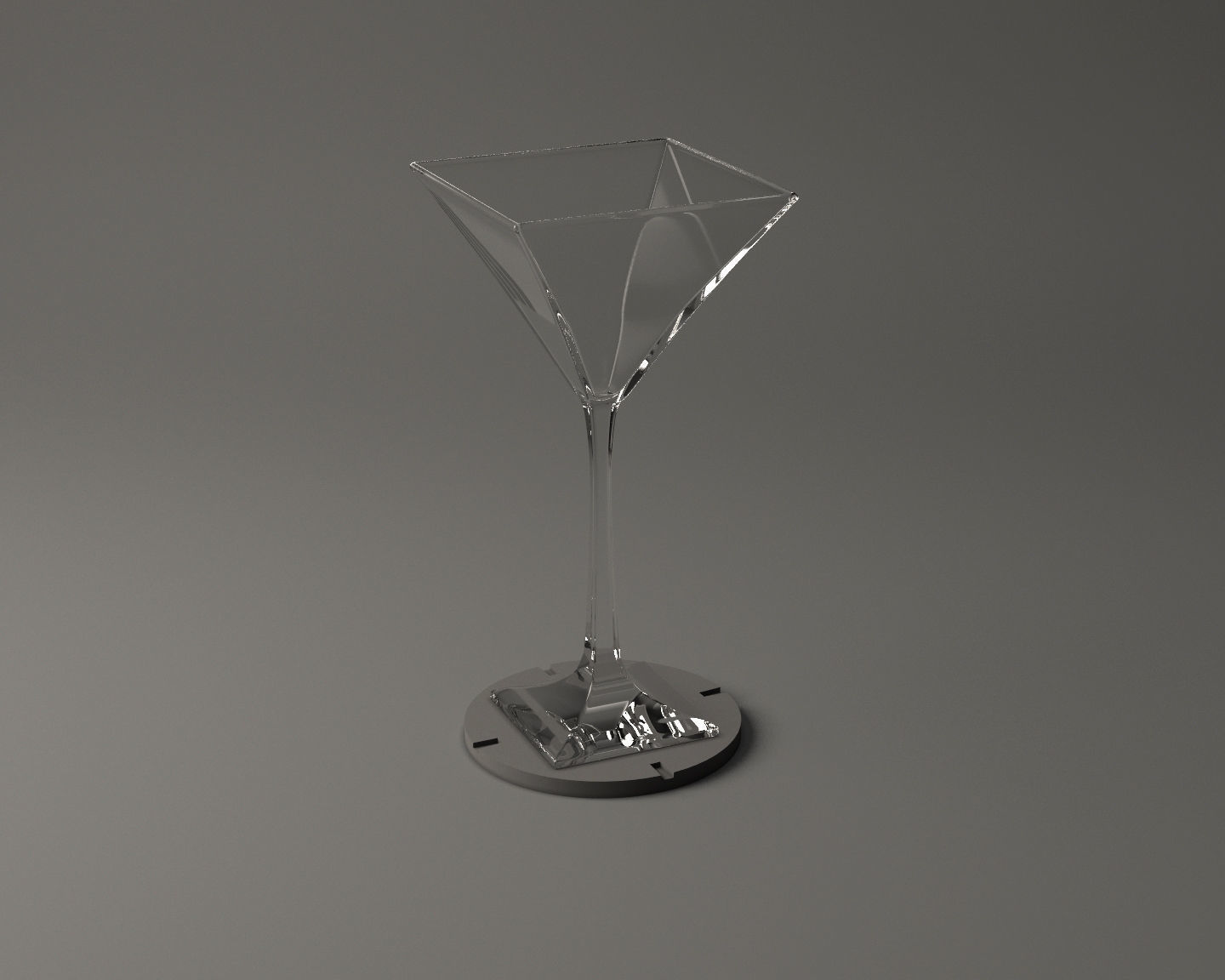 GLASSWARE---Square Cocktail Glass 005 3D print model_9