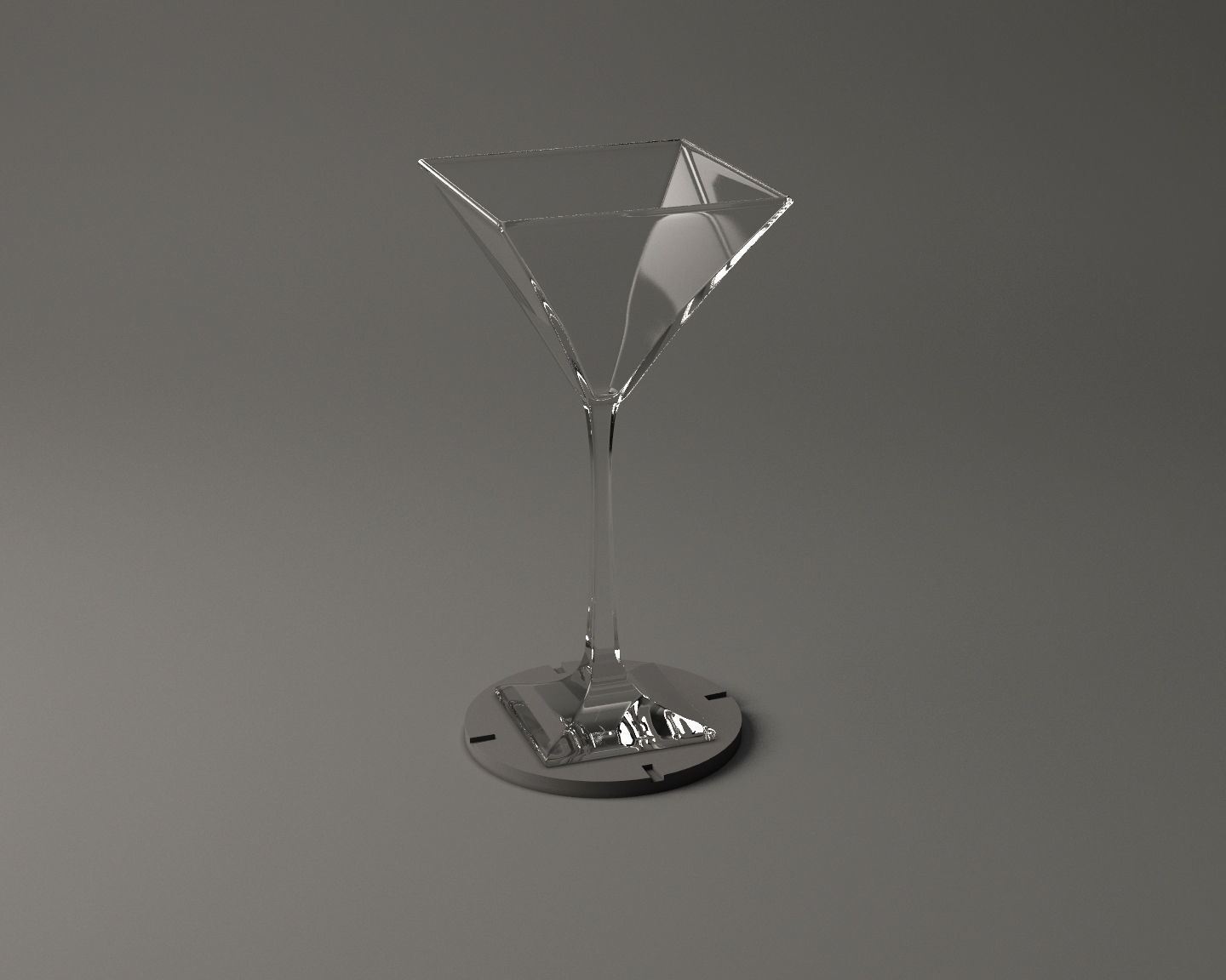 GLASSWARE---Square Cocktail Glass 005 3D print model_4