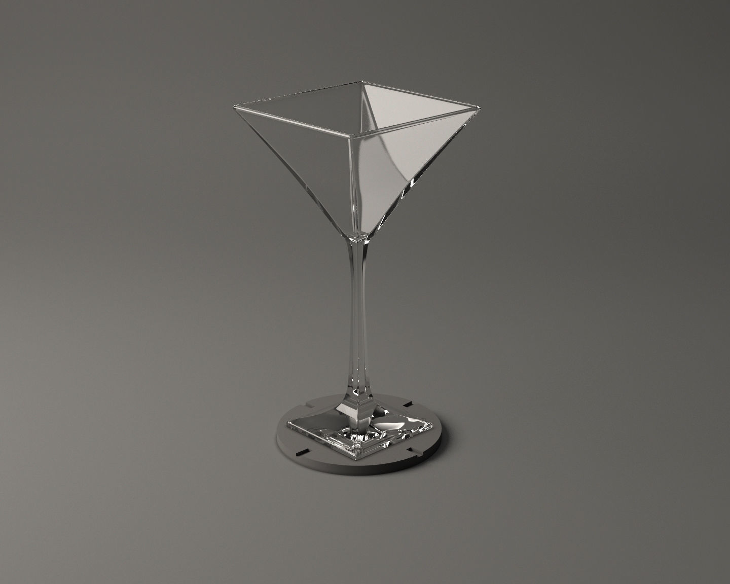 GLASSWARE---Square Cocktail Glass 005 3D print model_10