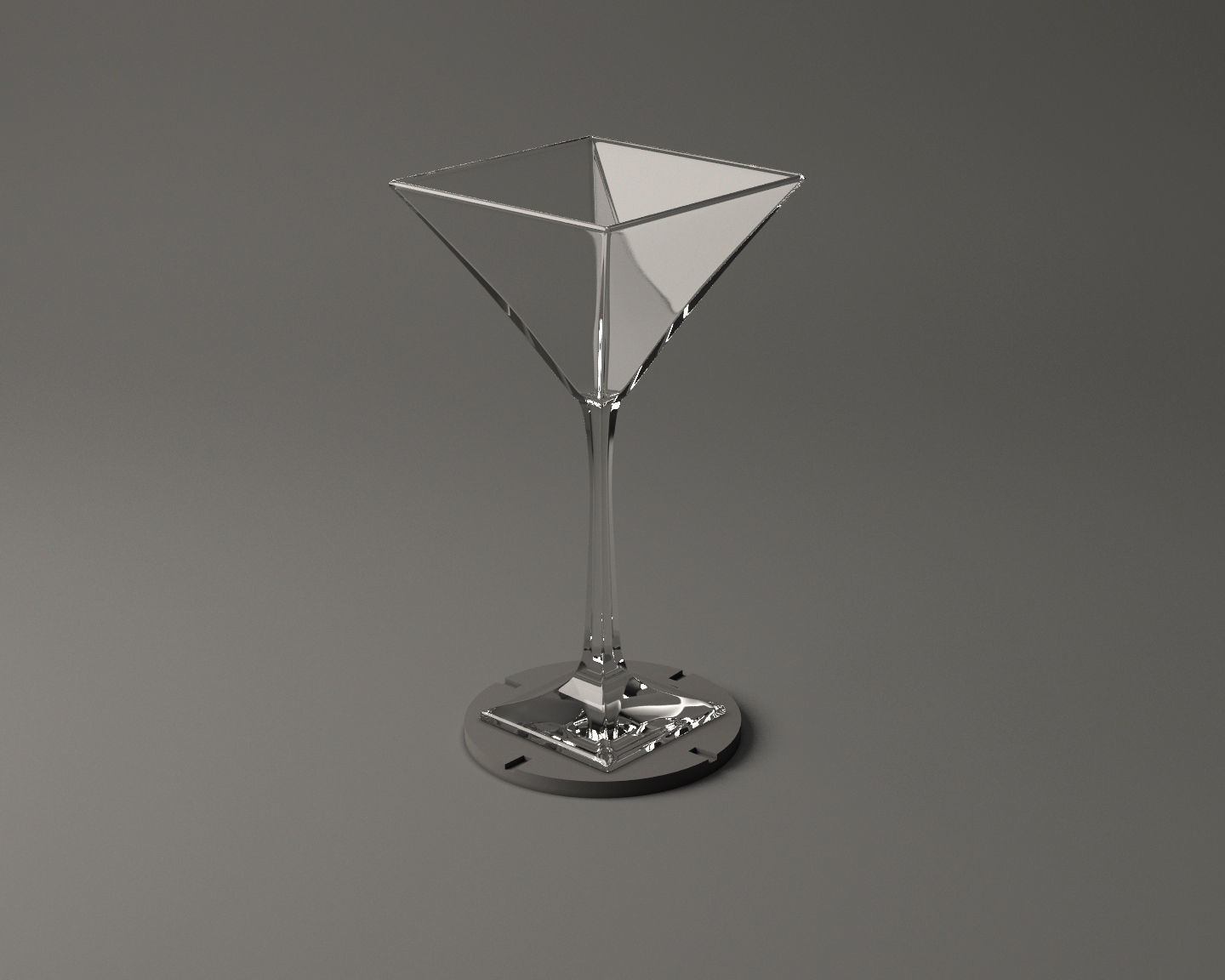 GLASSWARE---Square Cocktail Glass 005 3D print model_15