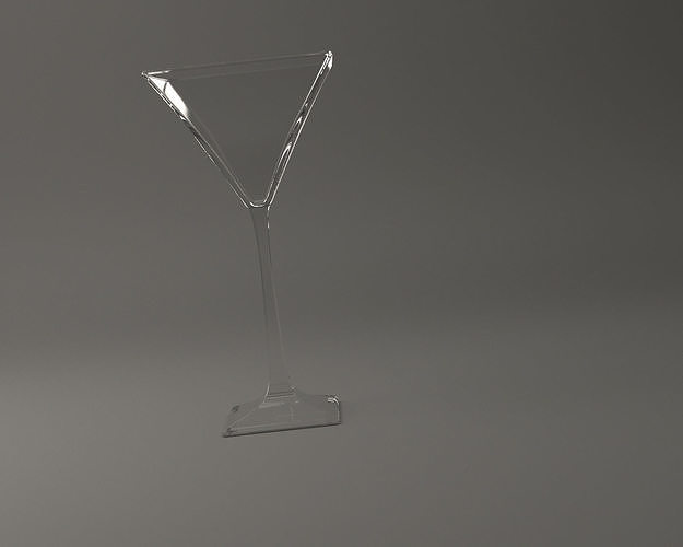 GLASSWARE---Square Cocktail Glass 005 3D print model