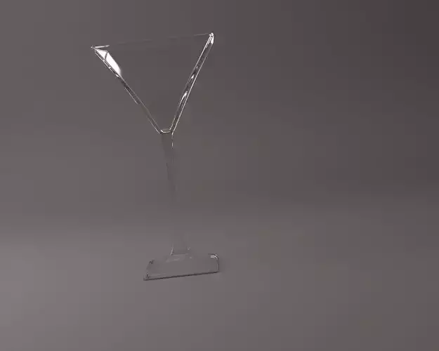GLASSWARE---Square Cocktail Glass 005 3D print model