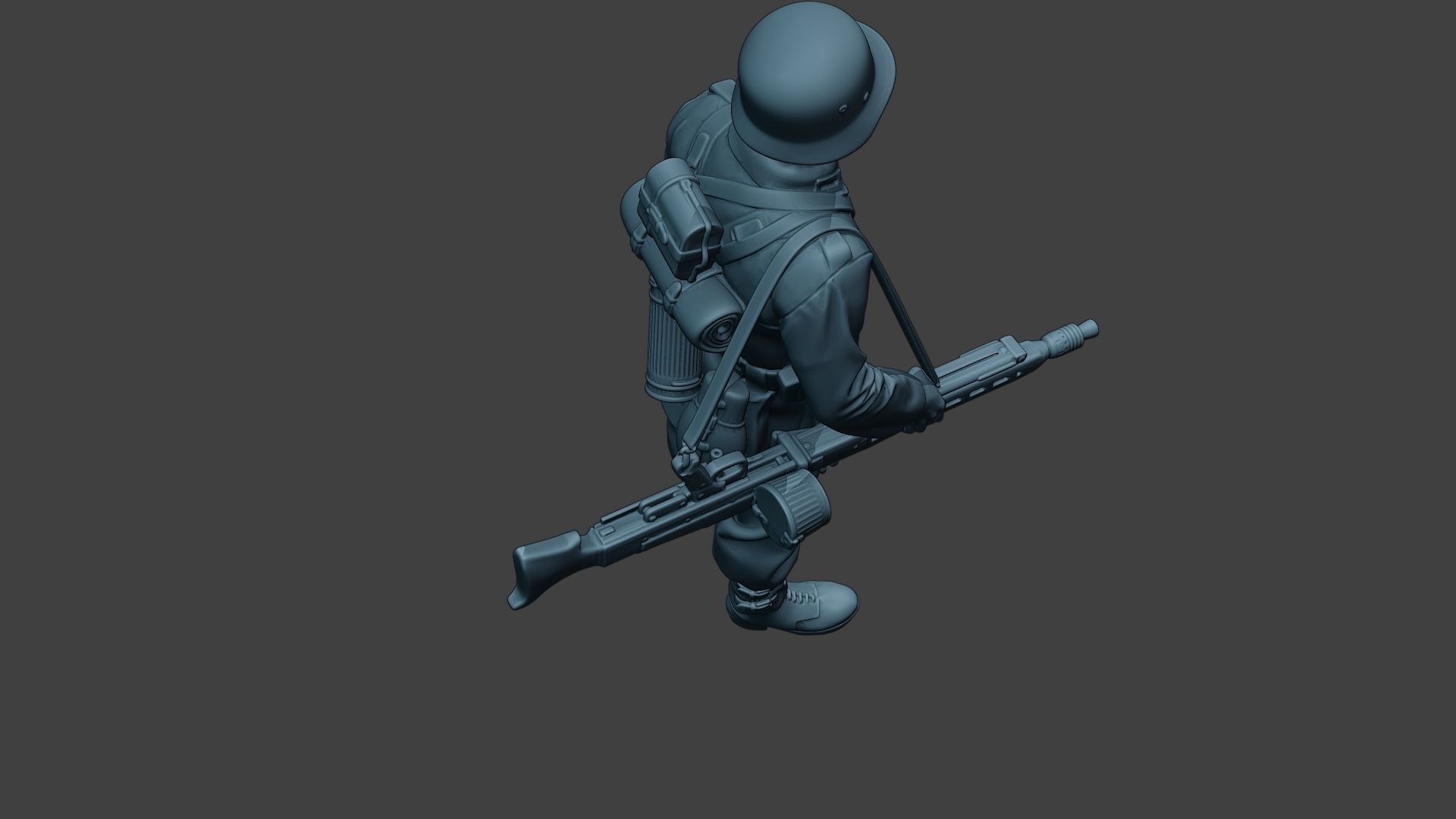 German soldier ww2 MG42 Stand G7 3D print model_23