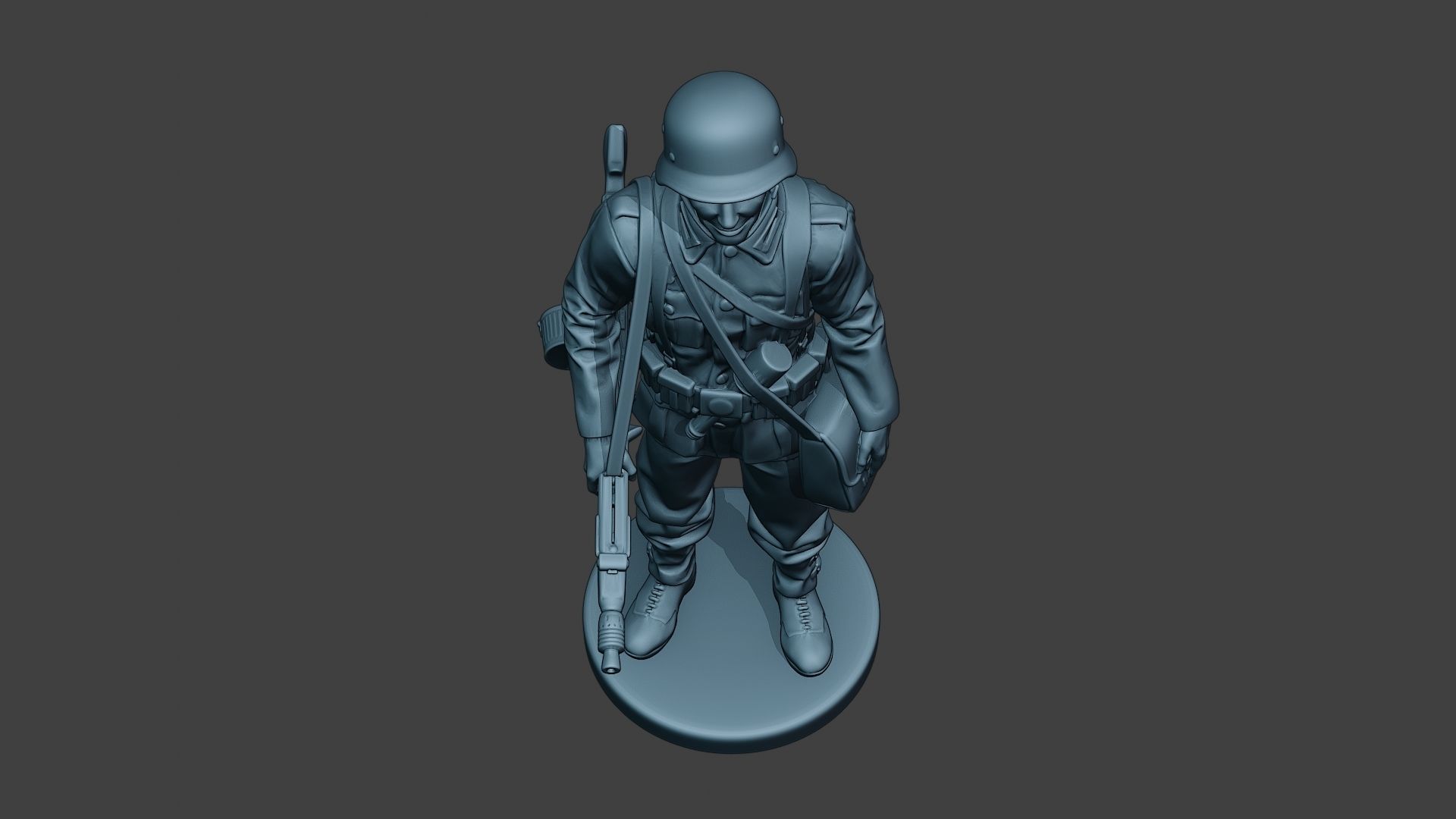 German soldier ww2 MG42 Stand G7 3D print model_14