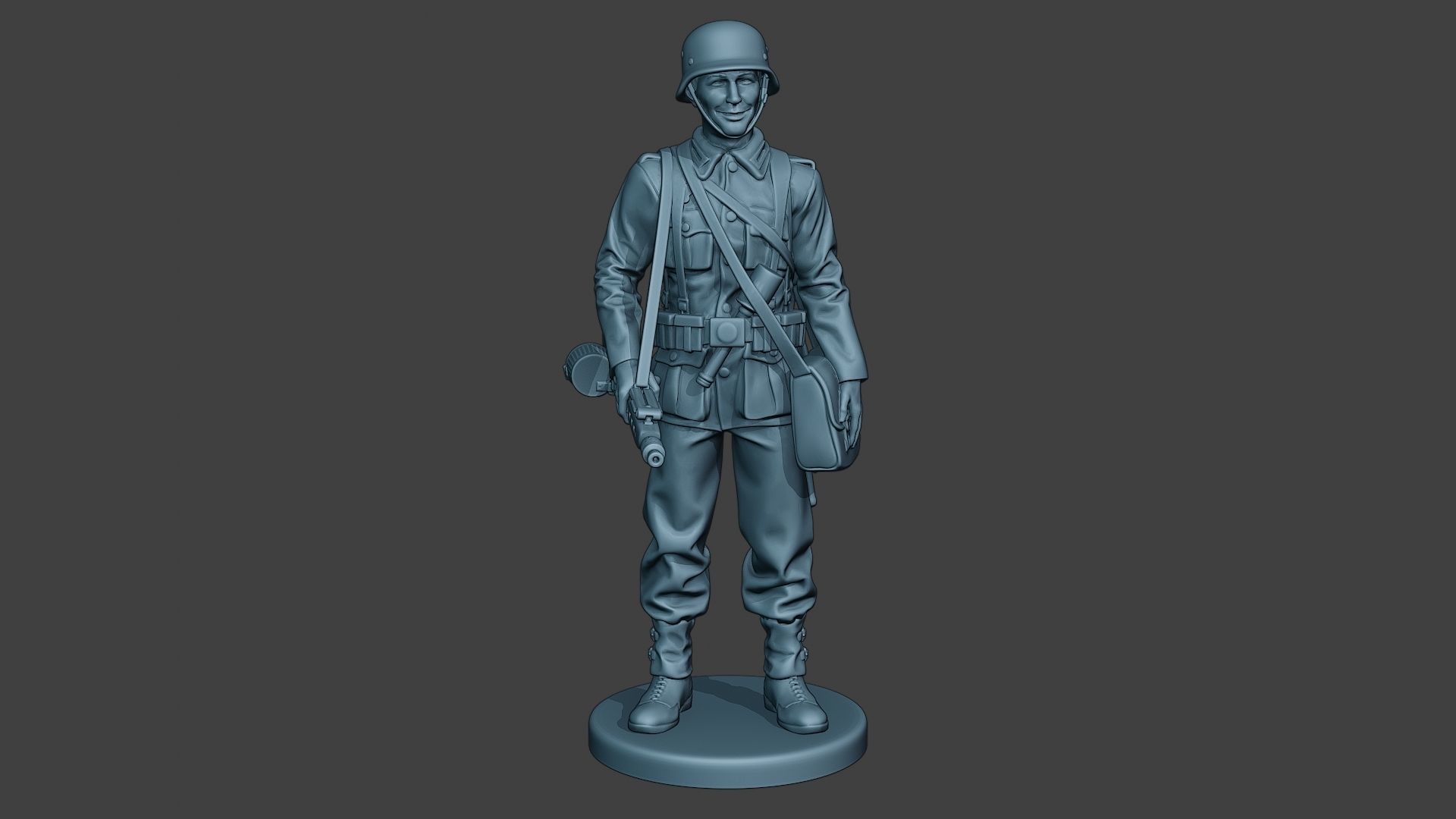 German soldier ww2 MG42 Stand G7 3D print model_11