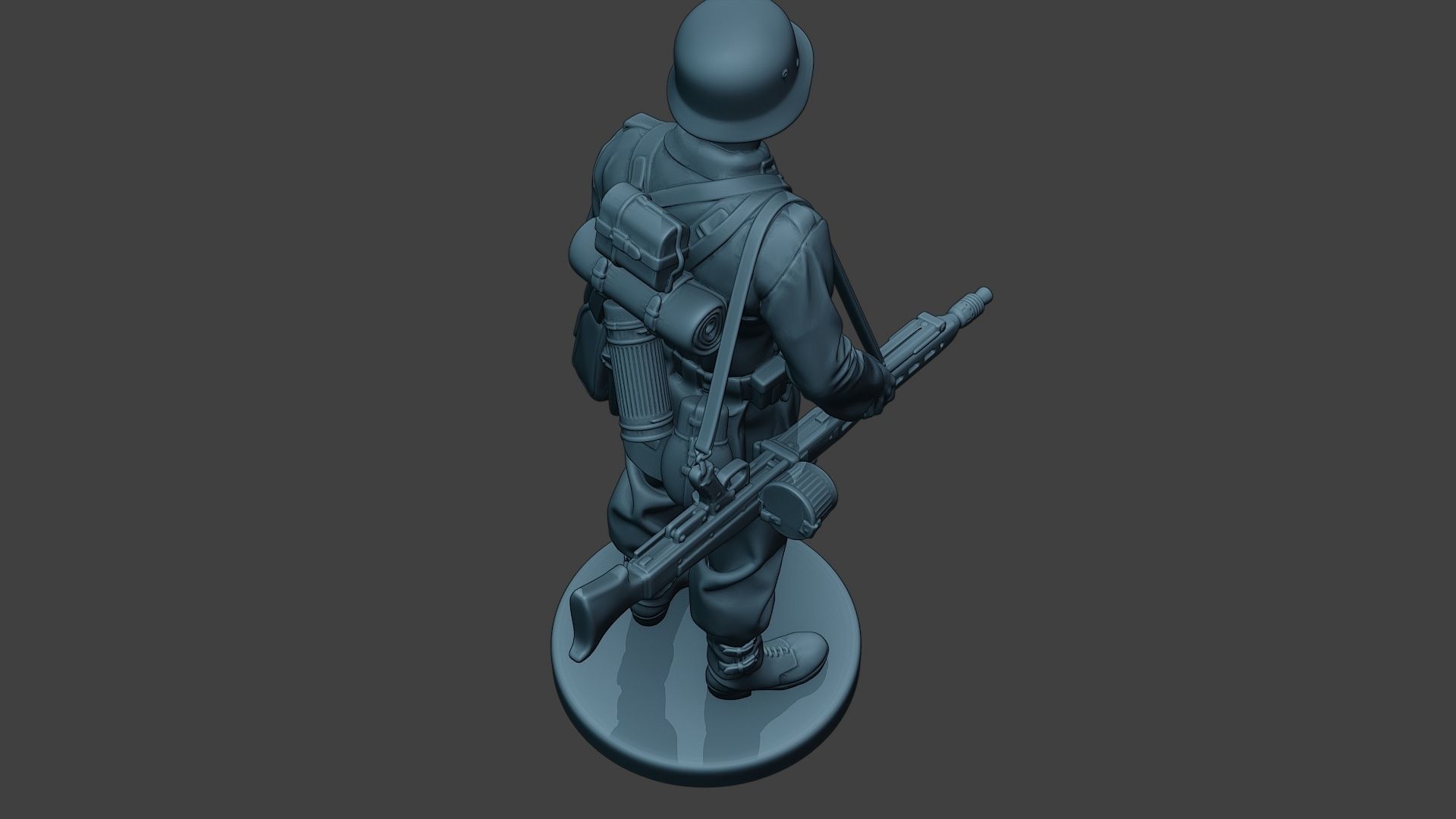 German soldier ww2 MG42 Stand G7 3D print model_22