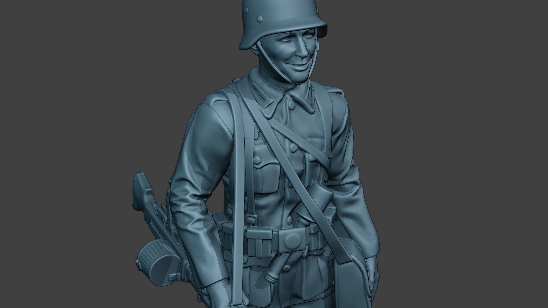 German soldier ww2 MG42 Stand G7 3D print model_19