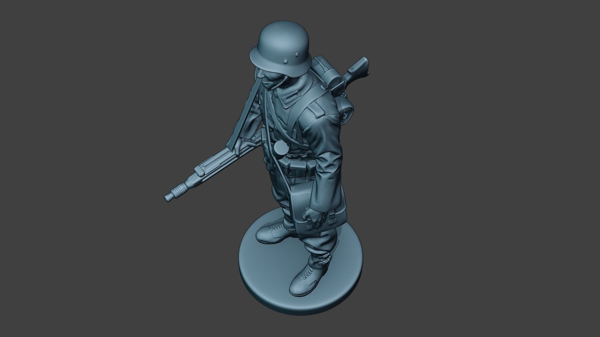 German soldier ww2 MG42 Stand G7 3D print model_15