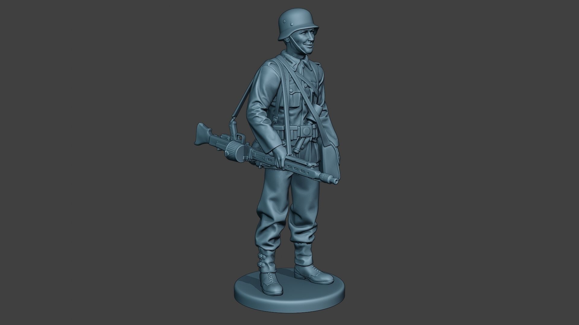 German soldier ww2 MG42 Stand G7 3D print model_10