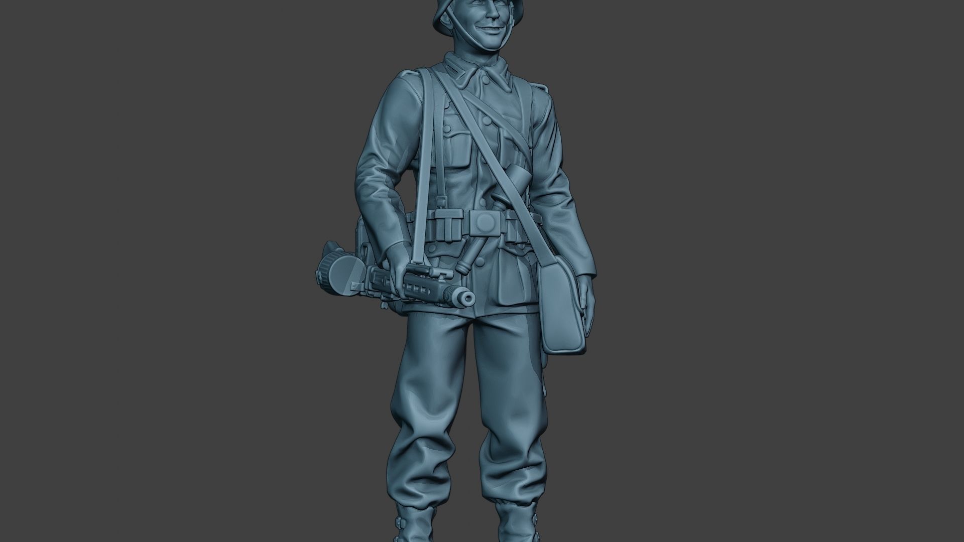 German soldier ww2 MG42 Stand G7 3D print model_28