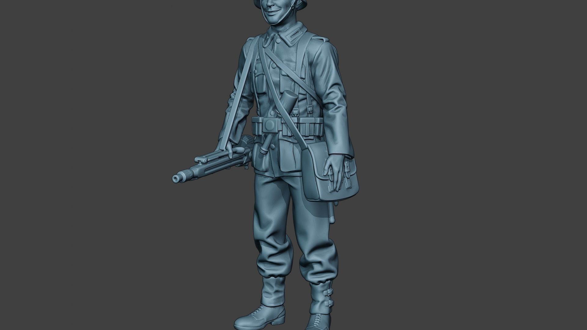 German soldier ww2 MG42 Stand G7 3D print model_27