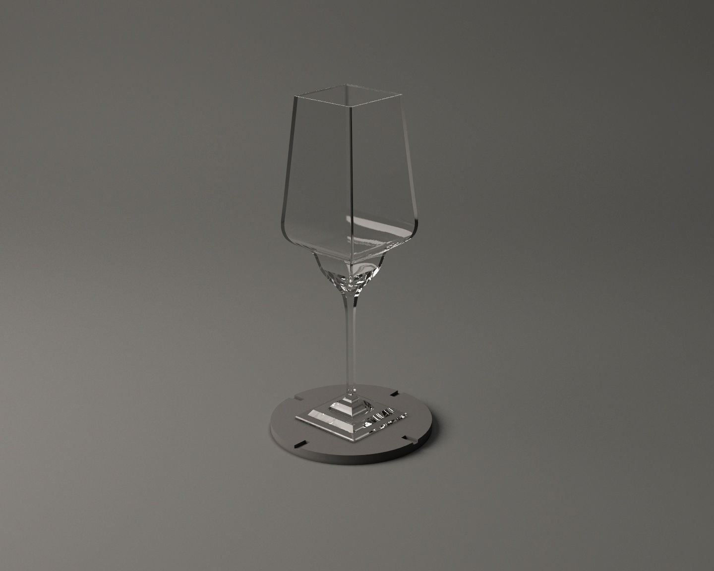 GLASSWARE---Square Long Wine Glass 001 3D print model_15