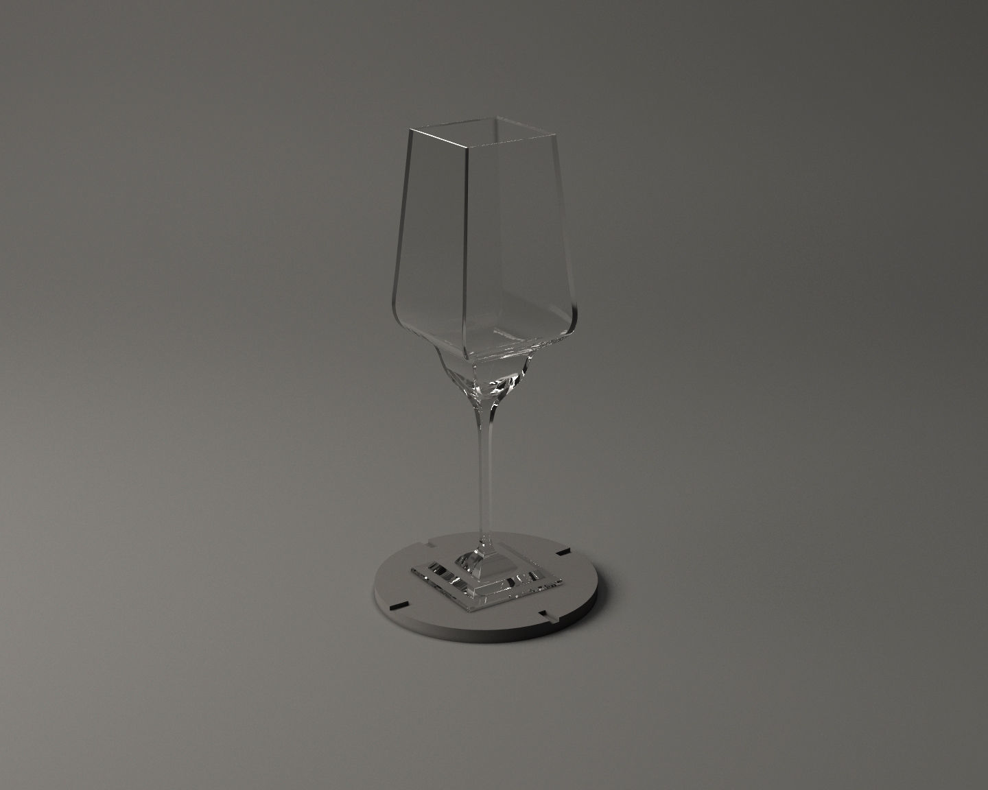 GLASSWARE---Square Long Wine Glass 001 3D print model_19