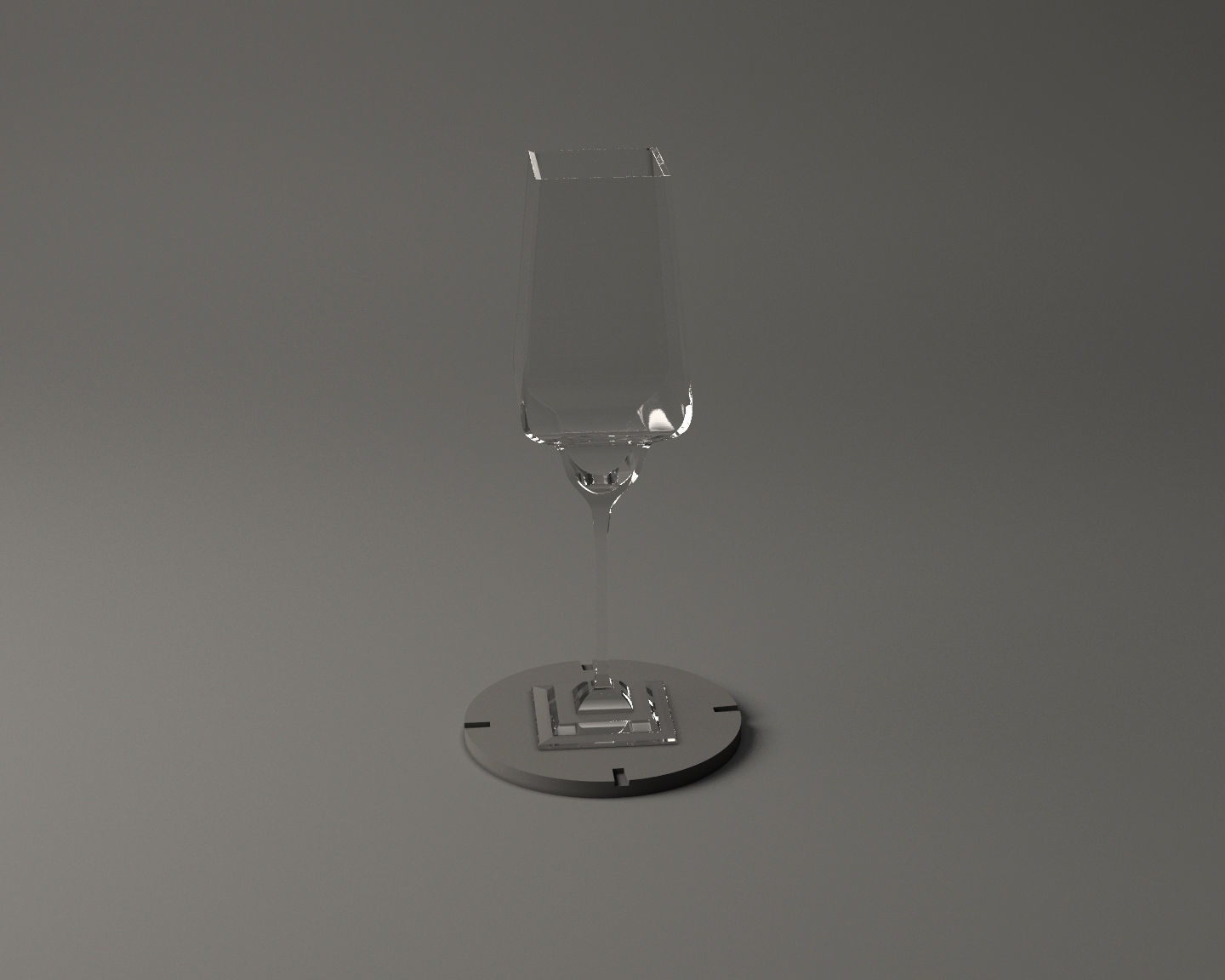 GLASSWARE---Square Long Wine Glass 001 3D print model_8