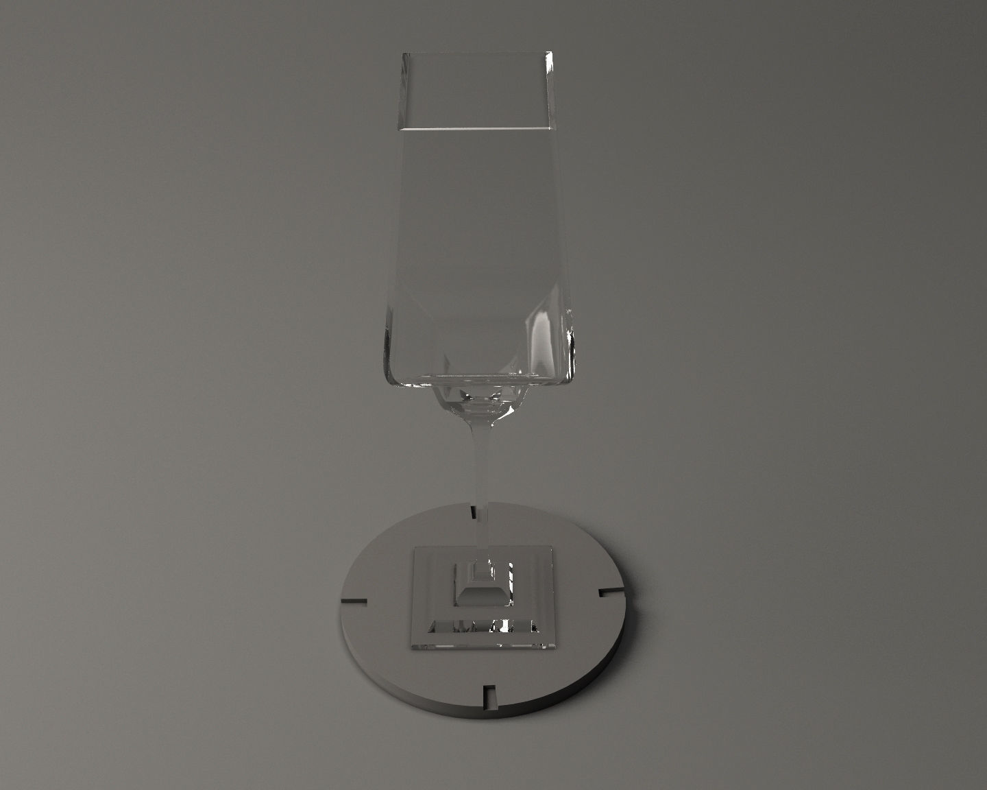 GLASSWARE---Square Long Wine Glass 001 3D print model_24