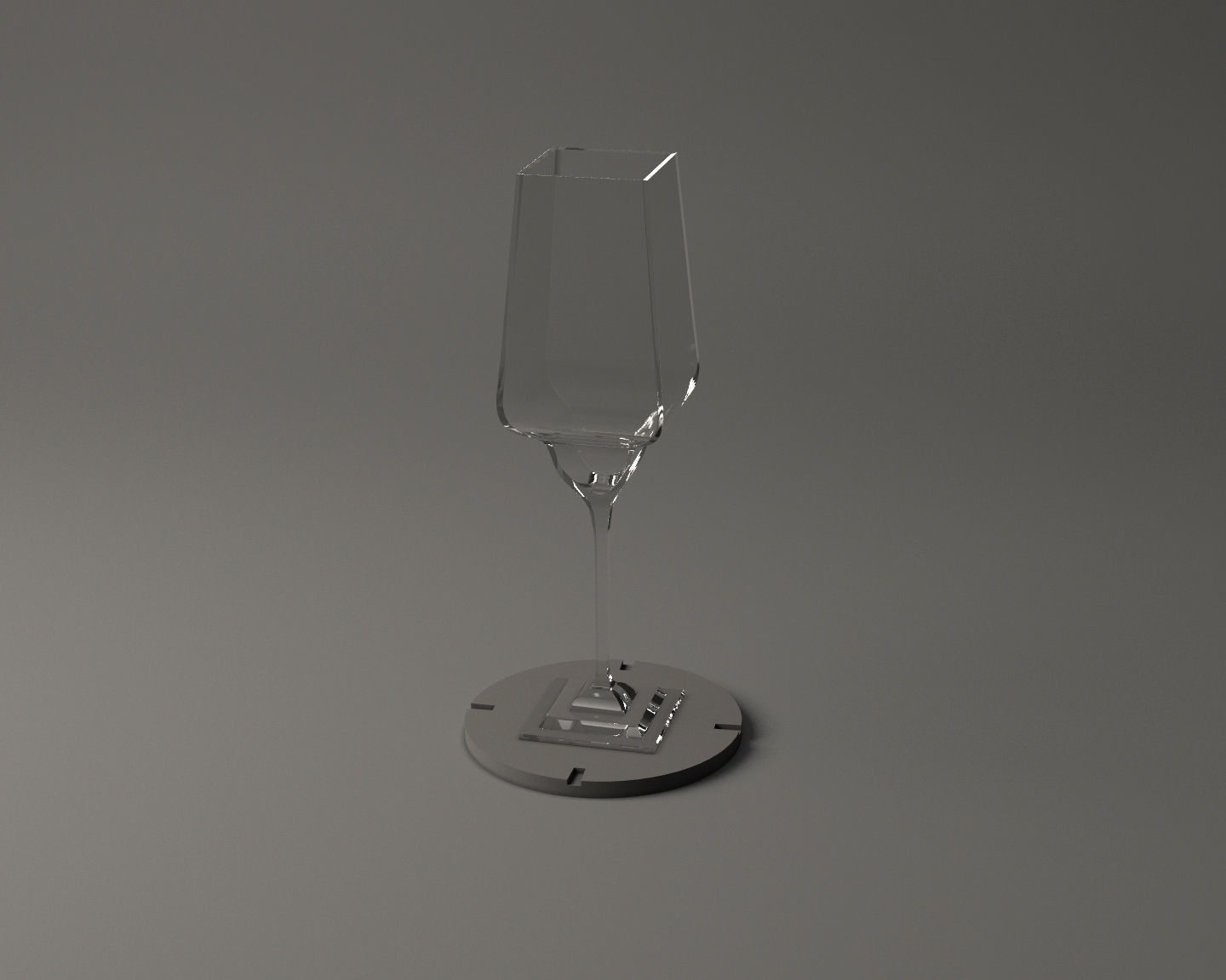 GLASSWARE---Square Long Wine Glass 001 3D print model_7