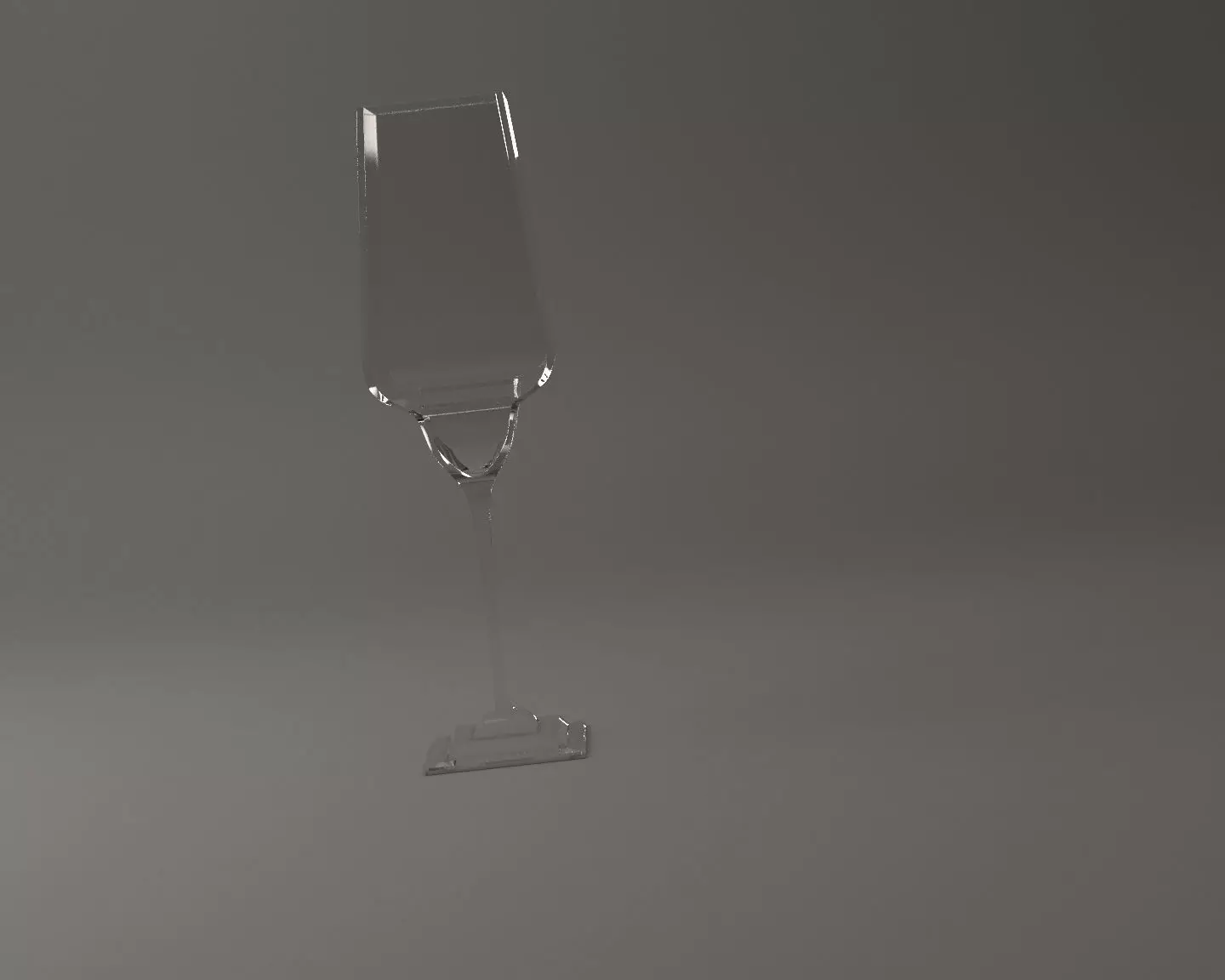 GLASSWARE---Square Long Wine Glass 001 3D print model_0