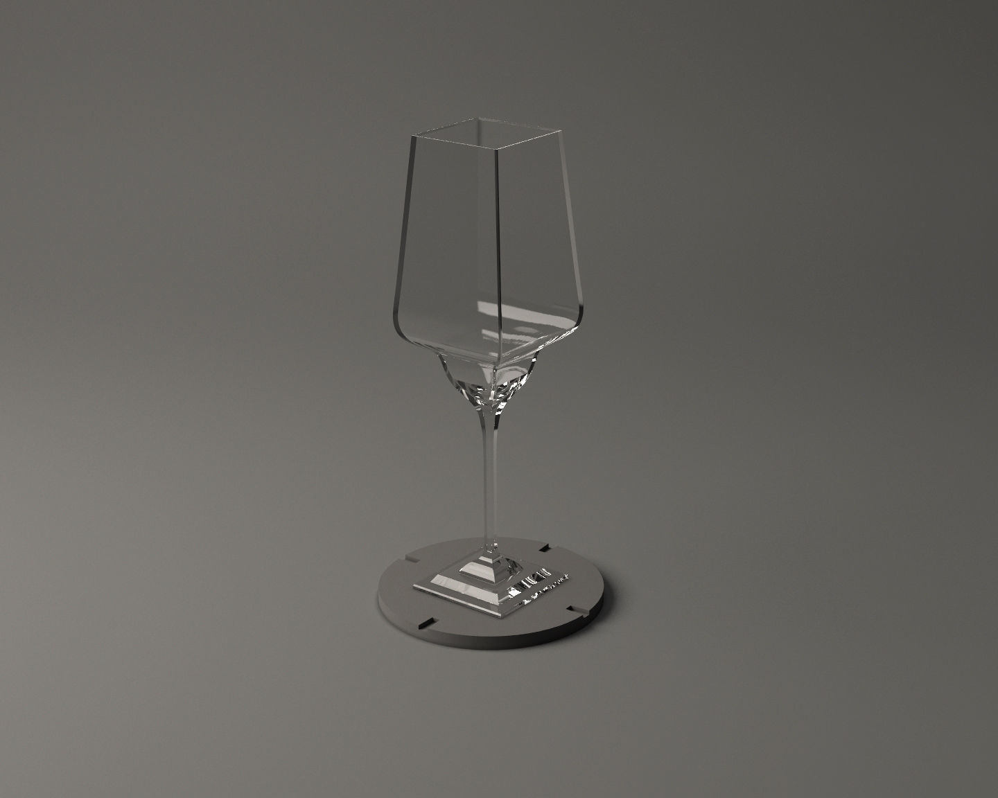 GLASSWARE---Square Long Wine Glass 001 3D print model_20