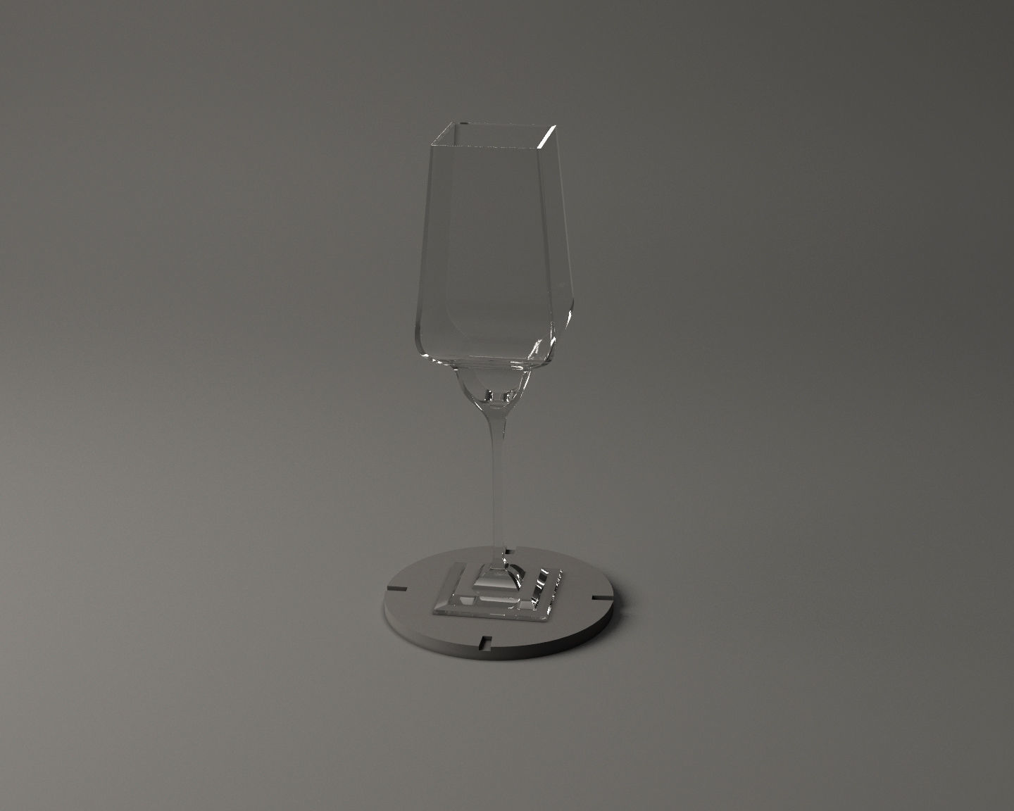 GLASSWARE---Square Long Wine Glass 001 3D print model_12