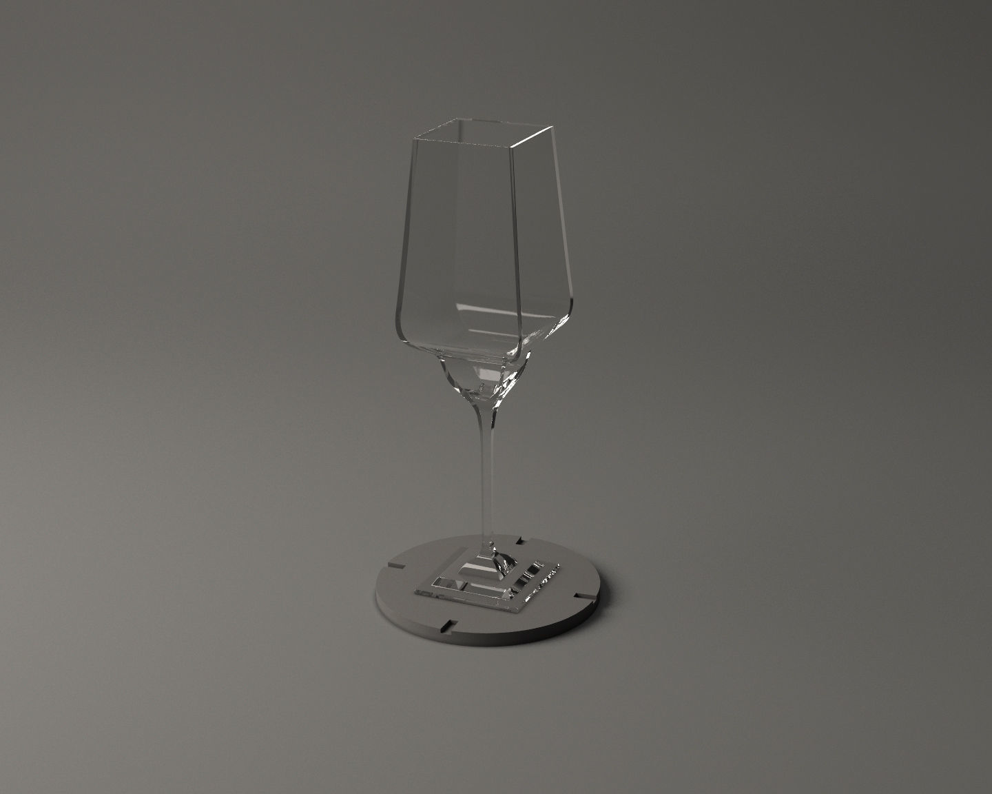 GLASSWARE---Square Long Wine Glass 001 3D print model_16