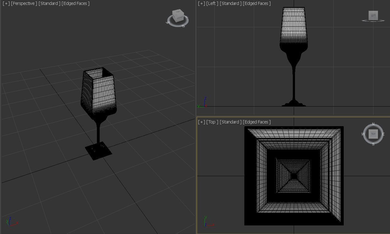 GLASSWARE---Square Long Wine Glass 001 3D print model_26