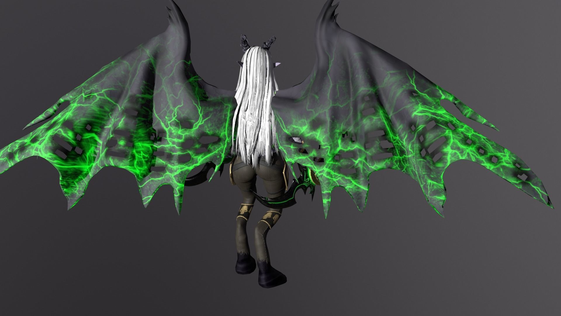 Demon Hunter  Low-poly 3D model_10