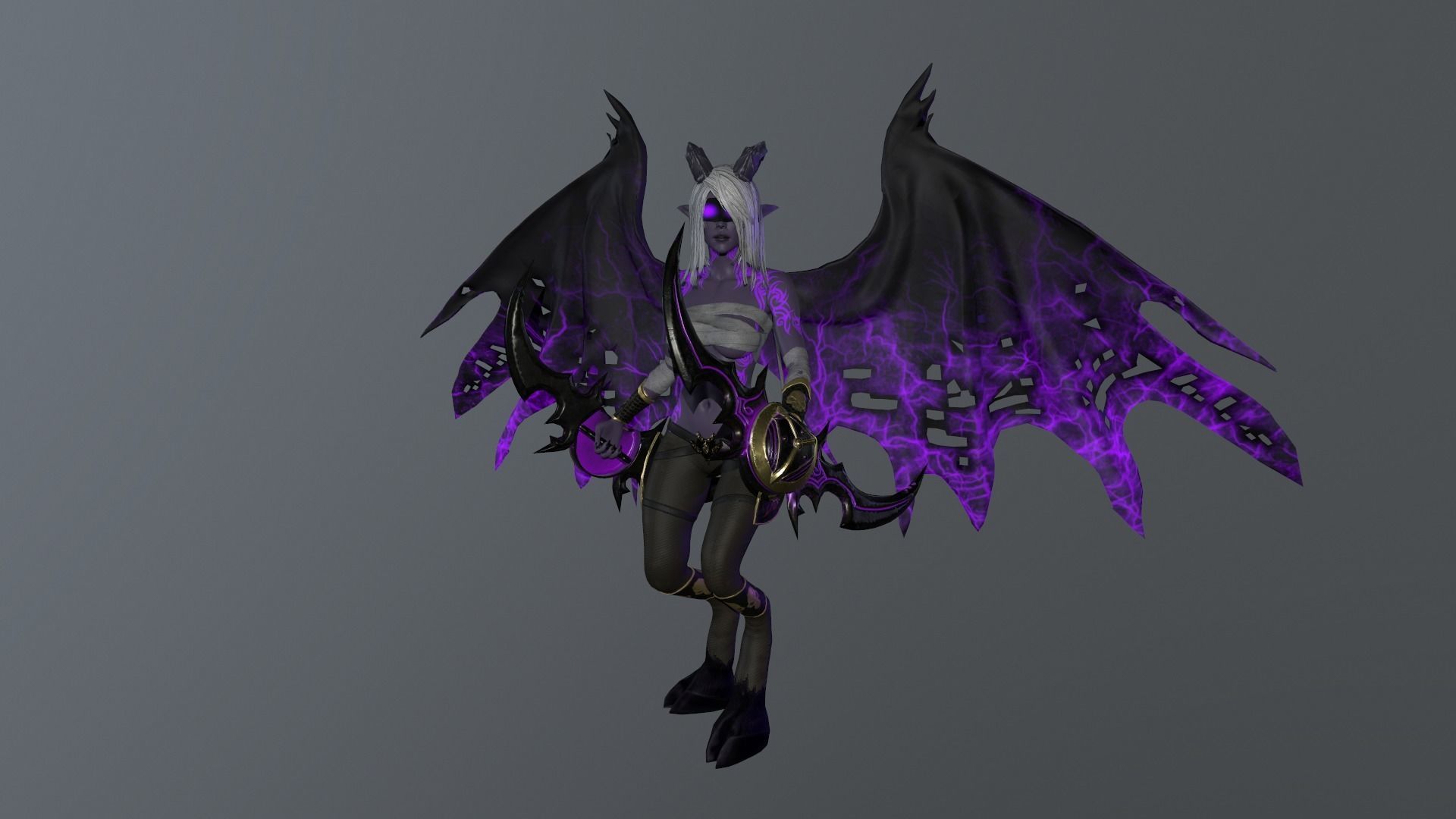 Demon Hunter  Low-poly 3D model_14
