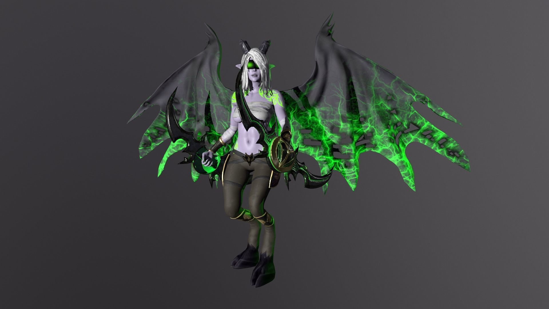 Demon Hunter  Low-poly 3D model_12