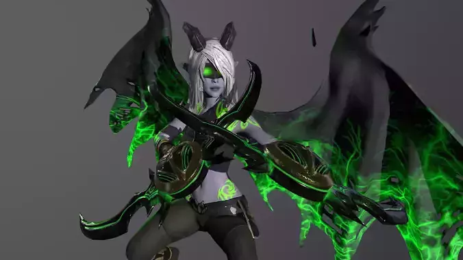 Demon Hunter  Low-poly 3D model