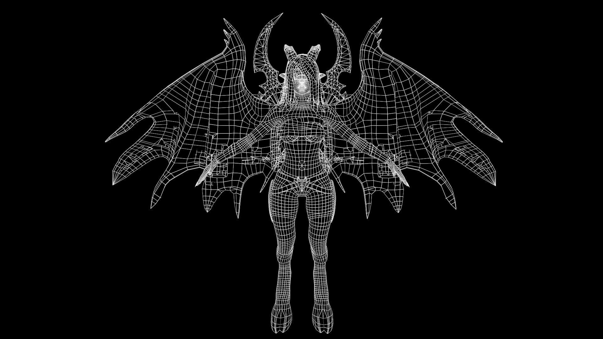 Demon Hunter  Low-poly 3D model_6