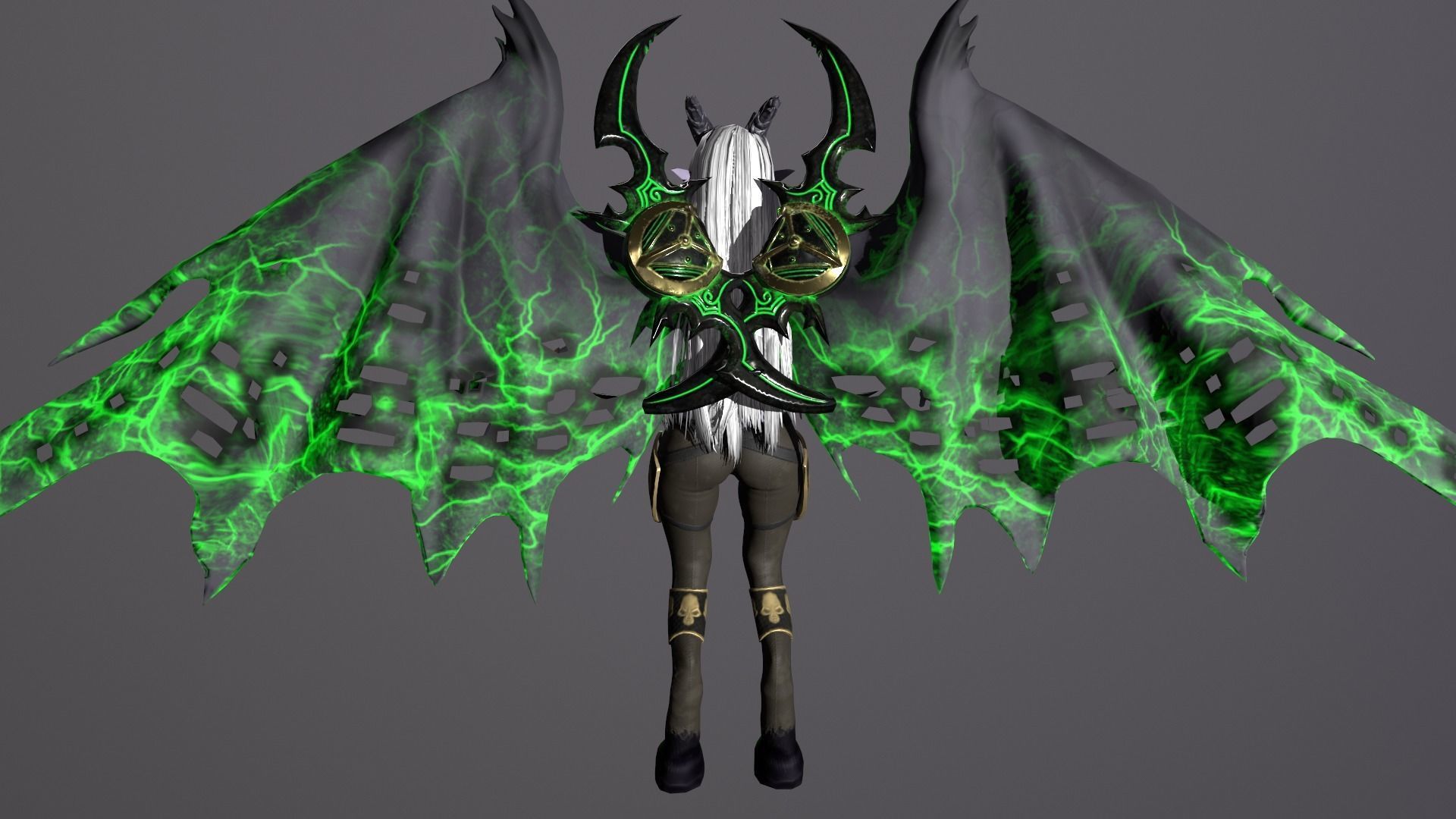 Demon Hunter  Low-poly 3D model_4