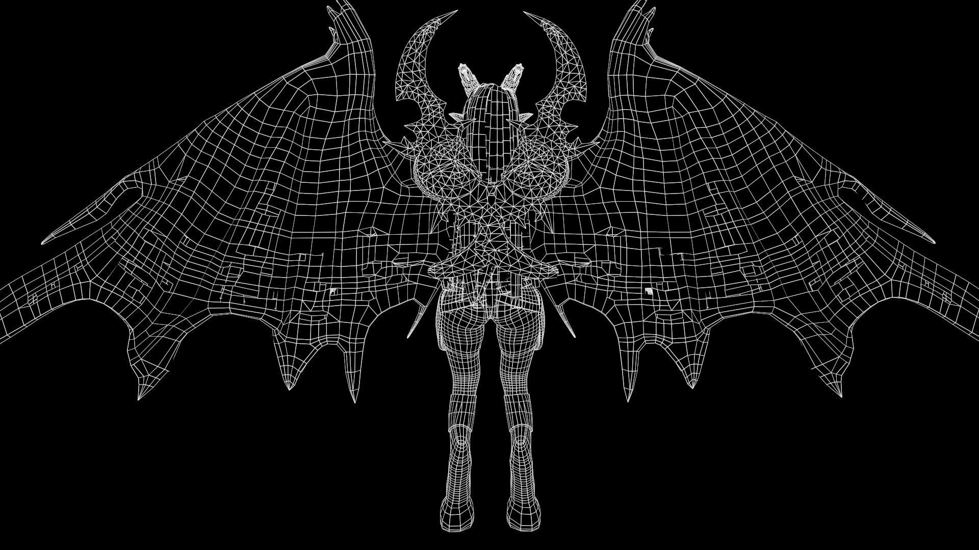 Demon Hunter  Low-poly 3D model_8