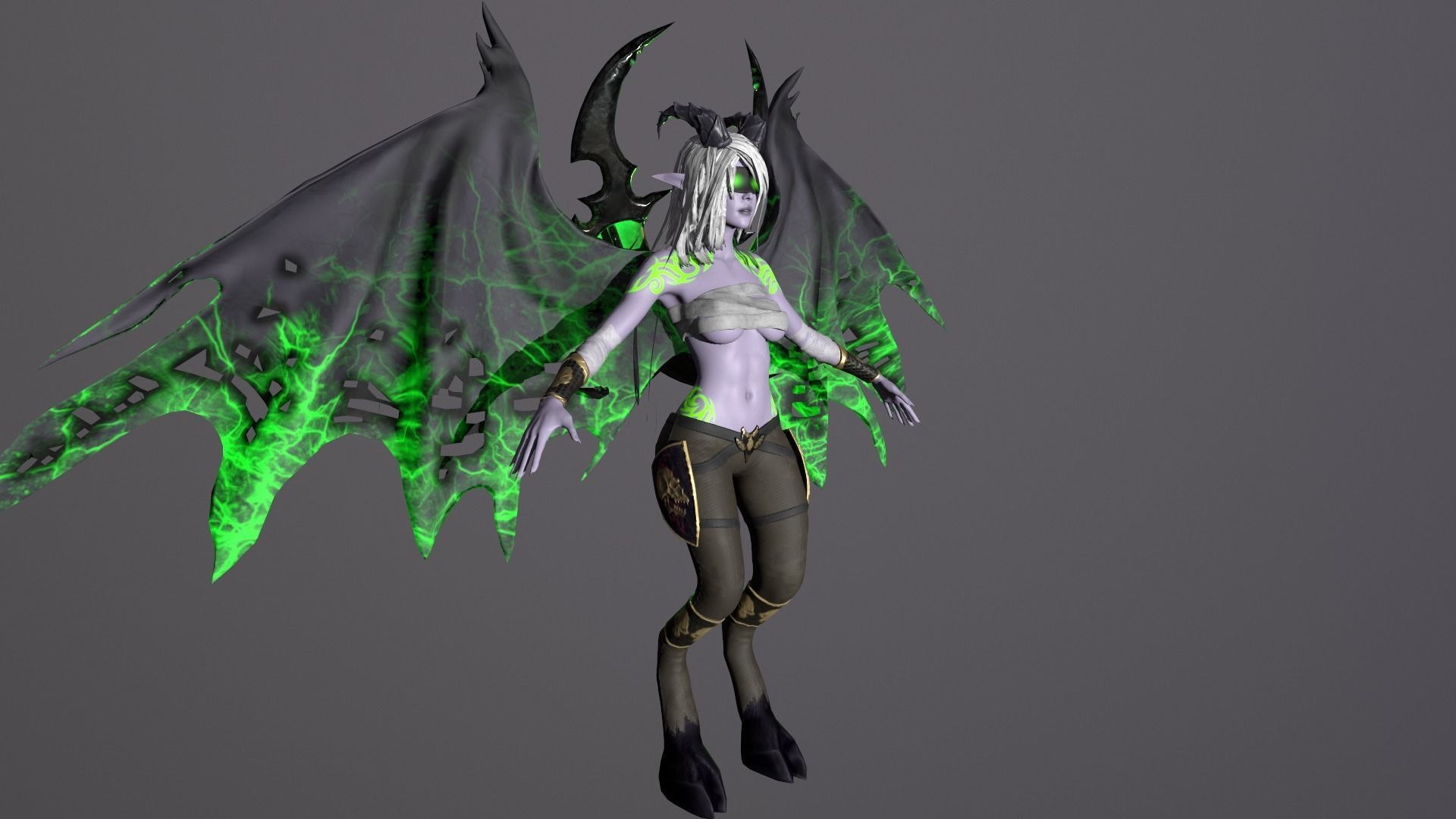 Demon Hunter  Low-poly 3D model_3