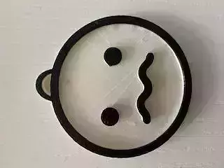 emoji smiley face brooch 3D model