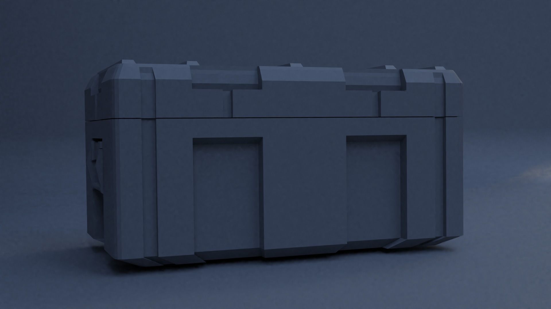 Rusty Army Box Low-poly 3D model_3