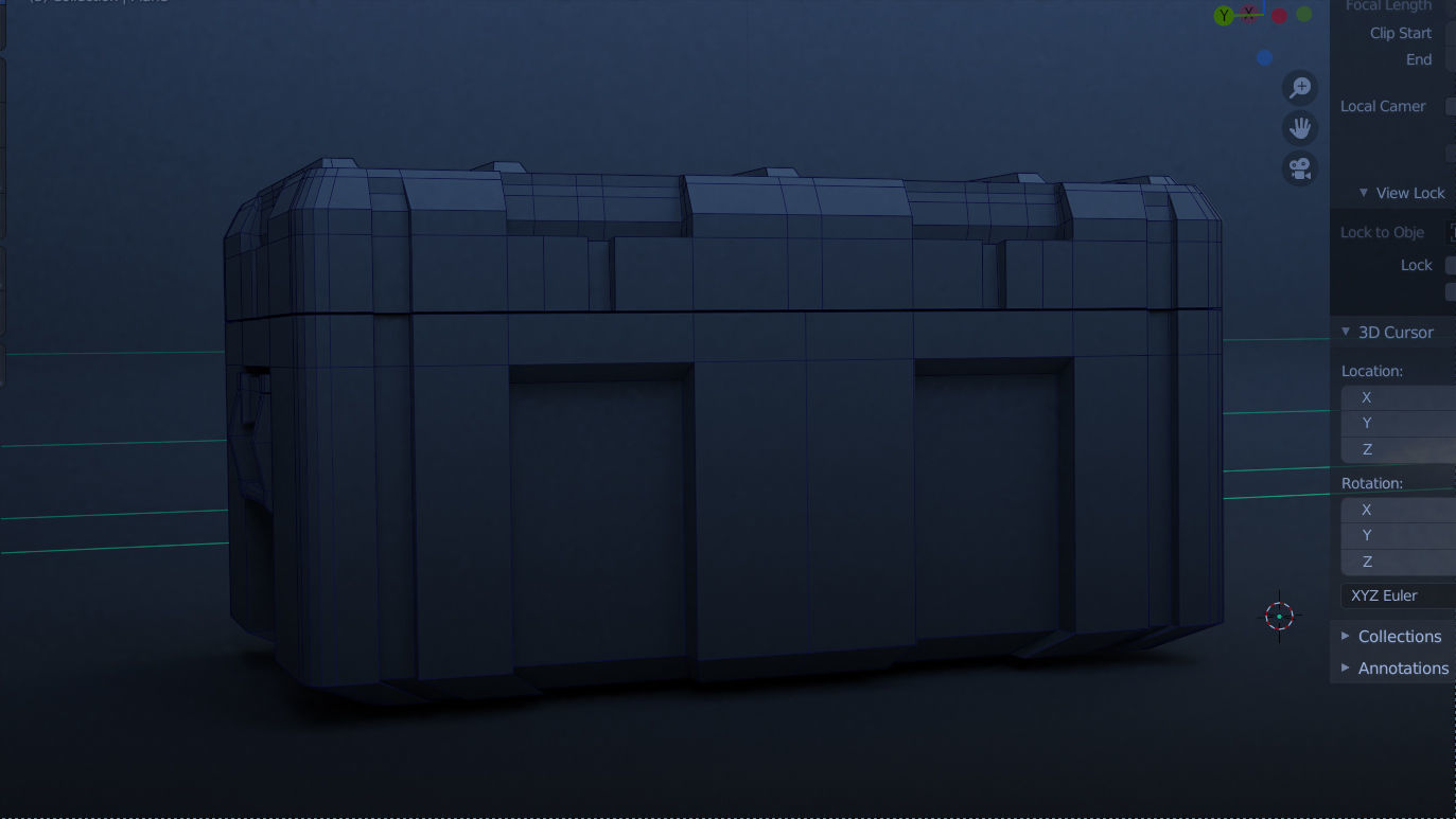 Rusty Army Box Low-poly 3D model_1